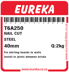 T6A250 - Cut Steel Nail -T6A250_Label_T